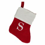 LETTER S MONOGRAM STOCKING