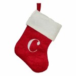 LETTER C MONOGRAM STOCKING