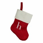 LETTER H MONOGRAM STOCKING