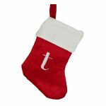 LETTER T MONOGRAM STOCKING