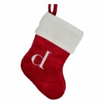 LETTER D MONOGRAM STOCKING