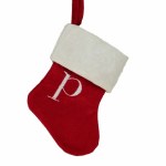 LETTER P MONOGRAM STOCKING