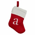 LETTER A MONOGRAM STOCKING