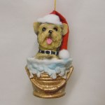 DOG ON BUCKET - YORKIE