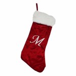 LETTER M MONOGRAM STOCKING