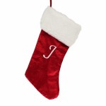 LETTER J MONOGRAM STOCKING