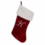 LETTER H MONOGRAM STOCKING