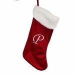 LETTER P MONOGRAM STOCKING