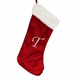 LETTER T MONOGRAM STOCKING