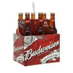 SIX PACK BUDWEISER BOTTLES