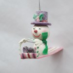 SNOWMAN ON SLED