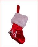 LETTER M MONOGRAM STOCKING
