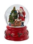 SANTA CANDY CANE SNOWGLOBE