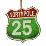 NORTH POLE METAL SIGN