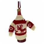 WINE BOTTLE WITH KNIT SWEATER