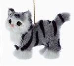 GRAY STRIP FLUFFY CAT