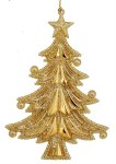 ACRYLIC GOLD AND BEIGE CHRISTMAS TREE