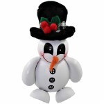 BLACK TOP HAT SNOWMAN