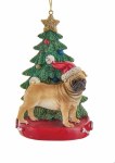 TAN PUG WITH TREE