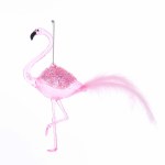GLASS PINK FLAMINGO
