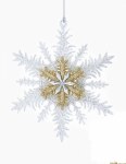 SILVER/GOLD 3D SNOWFLAKE
