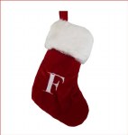 LETTER F MONOGRAM STOCKING