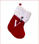 LETTER V MONOGRAM STOCKING