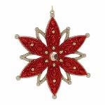 RED AND SILVER SNOWFLAKE