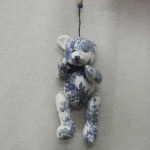 BLUE PRINTED CLOTH BEAR