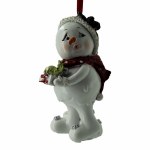 SNOWMAN CARRING PRESENT