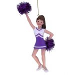 PURPLE/WHITE CHEERLEADER