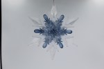 DARK BLUE AND CLEAR SNOWFLAKE