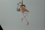 GLASS PINK FLAMINGO