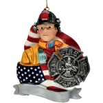 FIREMAN WITH FLAG SHIELD AND B