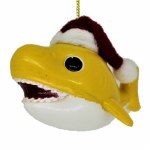 YELLOW SHARK WITH SANTA HAT