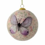 PURPLE BUTTERFLY CHRISTMAS BALL