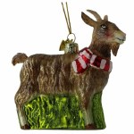 GLASS GOAT WITH SCARF