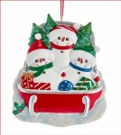 SNOWMAN SLED FAMILY OF 3