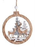 LASER CUT WOODEN DEER DISC