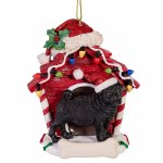 PUG WITH DOG HOUSE