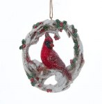 CARDINAL IN WHITE WREATH