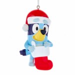 BLUEY WITH SANTA HAT