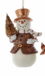 MRS.SNOWMAN WITH BRONZE HAT