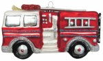 FIRETRUCK RED AND SILVER GLASS