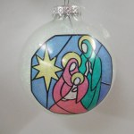 HOLY FAMILY GLASS BALL