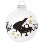PIANO ON STAFF GLASS BALL