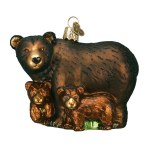 BEAR WITH CUBS OLD WORLD