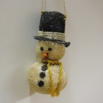 BRUSH SNOWMAN WITH SCARF