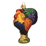 HEIRLOOM ROOSTER GLASS BALL