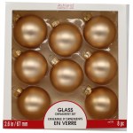 8 PK MATTE COPPER GLASS BALLS